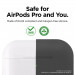 Elago Airpods Original Basic Silicone Case - силиконов калъф за Apple Airpods Pro (тъмносив) 3