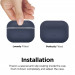 Elago Airpods Original Basic Silicone Case - силиконов калъф за Apple Airpods Pro (тъмносин) 5