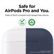 Elago Airpods Original Basic Silicone Case - силиконов калъф за Apple Airpods Pro (тъмносин) 2