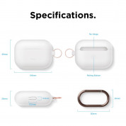 Elago Airpods Original Hang Silicone Case - силиконов калъф с карабинер за Apple Airpods Pro (бял-фосфор) 5