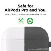 Elago Airpods Original Hang Silicone Case - силиконов калъф с карабинер за Apple Airpods Pro (тъмносив) 4