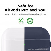 Elago Airpods Original Hang Silicone Case - силиконов калъф с карабинер за Apple Airpods Pro (тъмносин) 4