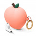 Elago Airpods Peach Design Silicone Case - силиконов калъф с карабинер за Apple Airpods и Apple Airpods 2 (оранжев) 1