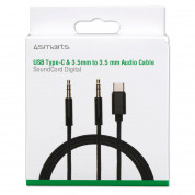 4smarts USB-C and 3.5mm AUX to 3.5mm Aux Audio Cable SoundCord 1.2m - кабел от USB-C и 3.5мм към 3.5 мм (1.2м) (черен) 3