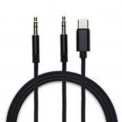 4smarts USB-C and 3.5mm AUX to 3.5mm Aux Audio Cable SoundCord 1.2m (black)
