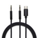 4smarts USB-C and 3.5mm AUX to 3.5mm Aux Audio Cable SoundCord 1.2m - кабел от USB-C и 3.5мм към 3.5 мм (1.2м) (черен) 1