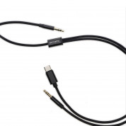4smarts USB-C and 3.5mm AUX to 3.5mm Aux Audio Cable SoundCord 1.2m (black) 1