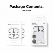 Elago AirPods Dust Guard - комплект метални предпазители против прах за Apple Airpods 2 with Wireless Charging Case (тъмносив) 6