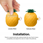Elago Airpods Pineapple Design Silicone Case for Apple Airpods and Apple Airpods 2 (orange) 6