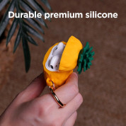 Elago Airpods Pineapple Design Silicone Case - силиконов калъф с карабинер за Apple Airpods и Apple Airpods 2 (оранжев) 4