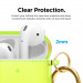 Elago Airpods TPU Hang Case - силиконов (TPU) калъф с карабинер за Apple Airpods и Apple Airpods 2 (зелен-фосфор)  4