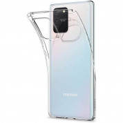 Spigen Liquid Crystal Case - тънък качествен силиконов (TPU) калъф за Samsung Galaxy S10 Lite (прозрачен)  1