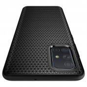 Spigen Liquid Air Case - силиконов (TPU) калъф с висока степен на защита за Samsung Galaxy A71 (черен-мат)  6