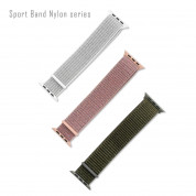 4smarts Sport Band Nylon - текстилна каишка за Apple Watch 42мм, 44мм, 45мм (бял-сив) 1