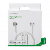 4smarts In-Ear Stereo MFI Lightning Headset Melody 2 - слушалки със сертифициран Lightning кабел, управление на звука и микрофон (бял) 3