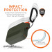 Urban Armor Gear Soft Touch Waterproof Silicone Hang Case - водо и удароустойчив силиконов калъф с карабинер за Apple Airpods Pro (тъмнозелен) 8