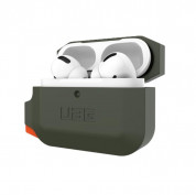 Urban Armor Gear Soft Touch Waterproof Silicone Hang Case for Apple Airpods Pro (olive drab) 4