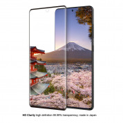 Eiger 3D Glass Edge to Edge Full Screen Tempered Glass - калено стъклено защитно покритие с извити ръбове за целия дисплея на Samsung Galaxy A51 (черен-прозрачен) 3