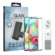 Eiger 3D Glass Edge to Edge Full Screen Tempered Glass - калено стъклено защитно покритие с извити ръбове за целия дисплея на Samsung Galaxy A51 (черен-прозрачен)