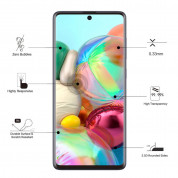 Eiger 3D Glass Edge to Edge Full Screen Tempered Glass - калено стъклено защитно покритие с извити ръбове за целия дисплея на Samsung Galaxy A51 (черен-прозрачен) 2