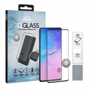 Eiger 3D Glass Edge to Edge Full Screen Tempered Glass - калено стъклено защитно покритие с извити ръбове за целия дисплея на Samsung Galaxy S10 Lite (черен-прозрачен) 1
