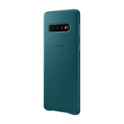 Samsung Leather Cover EF-VG973LGEGWW - оригинален кожен калъф (естествена кожа) за Samsung Galaxy S10 (зелен)