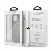 Guess Circle Glitter 4G Case - дизайнерски кейс с висока защита за iPhone 11 Pro (зелен) 6