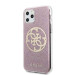 Guess Circle Glitter 4G Case - дизайнерски кейс с висока защита за iPhone 11 Pro (розов) 2