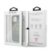 Guess Circle Glitter 4G Case - дизайнерски кейс с висока защита за iPhone 11 (зелен) 7
