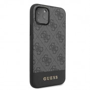 Guess 4G Stripe Leather Hard Case for iPhone 11 Pro (gray) 4