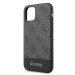 Guess 4G Stripe Leather Hard Case - дизайнерски кожен кейс за iPhone 11 Pro (тъмносив) 3
