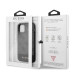 Guess 4G Stripe Leather Hard Case - дизайнерски кожен кейс за iPhone 11 Pro (тъмносив) 7