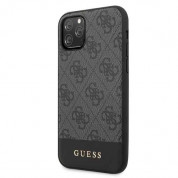 Guess 4G Stripe Leather Hard Case for iPhone 11 Pro (gray) 1