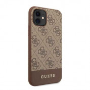 Guess 4G Stripe Leather Hard Case for iPhone 11 (brown) 4