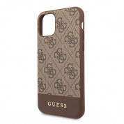 Guess 4G Stripe Leather Hard Case for iPhone 11 (brown) 2