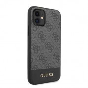 Guess 4G Stripe Leather Hard Case for iPhone 11 (gray) 4