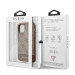 Guess 4G Stripe Leather Hard Case - дизайнерски кожен кейс за iPhone 11 Pro Max (кафяв) 7