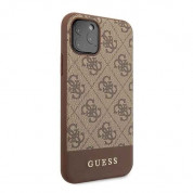 Guess 4G Stripe Leather Hard Case for iPhone 11 Pro Max (brown) 4