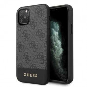 Guess 4G Stripe Leather Hard Case for iPhone 11 Pro Max (gray)