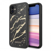 Guess Marble Glass Case for iPhone 11 (black)