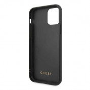 Guess Marble Glass Case - дизайнерски кейс с висока защита за iPhone 11 (черен) 3