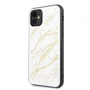 Guess Marble Glass Case for iPhone 11 (white) 1