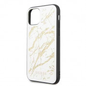 Guess Marble Glass Case for iPhone 11 (white) 2