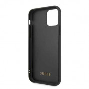 Guess Marble Glass Case - дизайнерски кейс с висока защита за iPhone 11 Pro Max (черен) 3