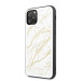 Guess Marble Glass Case - дизайнерски кейс с висока защита за iPhone 11 Pro Max (бял) 2
