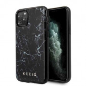 Guess Marble Case - дизайнерски кейс с висока защита за iPhone 11 Pro (черен)