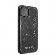 Guess Marble Case - дизайнерски кейс с висока защита за iPhone 11 Pro (черен) 4