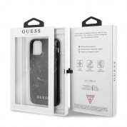 Guess Marble Case - дизайнерски кейс с висока защита за iPhone 11 Pro (черен) 6