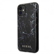 Guess Marble Case - дизайнерски кейс с висока защита за iPhone 11 (черен) 1