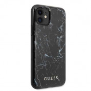 Guess Marble Case - дизайнерски кейс с висока защита за iPhone 11 (черен) 4